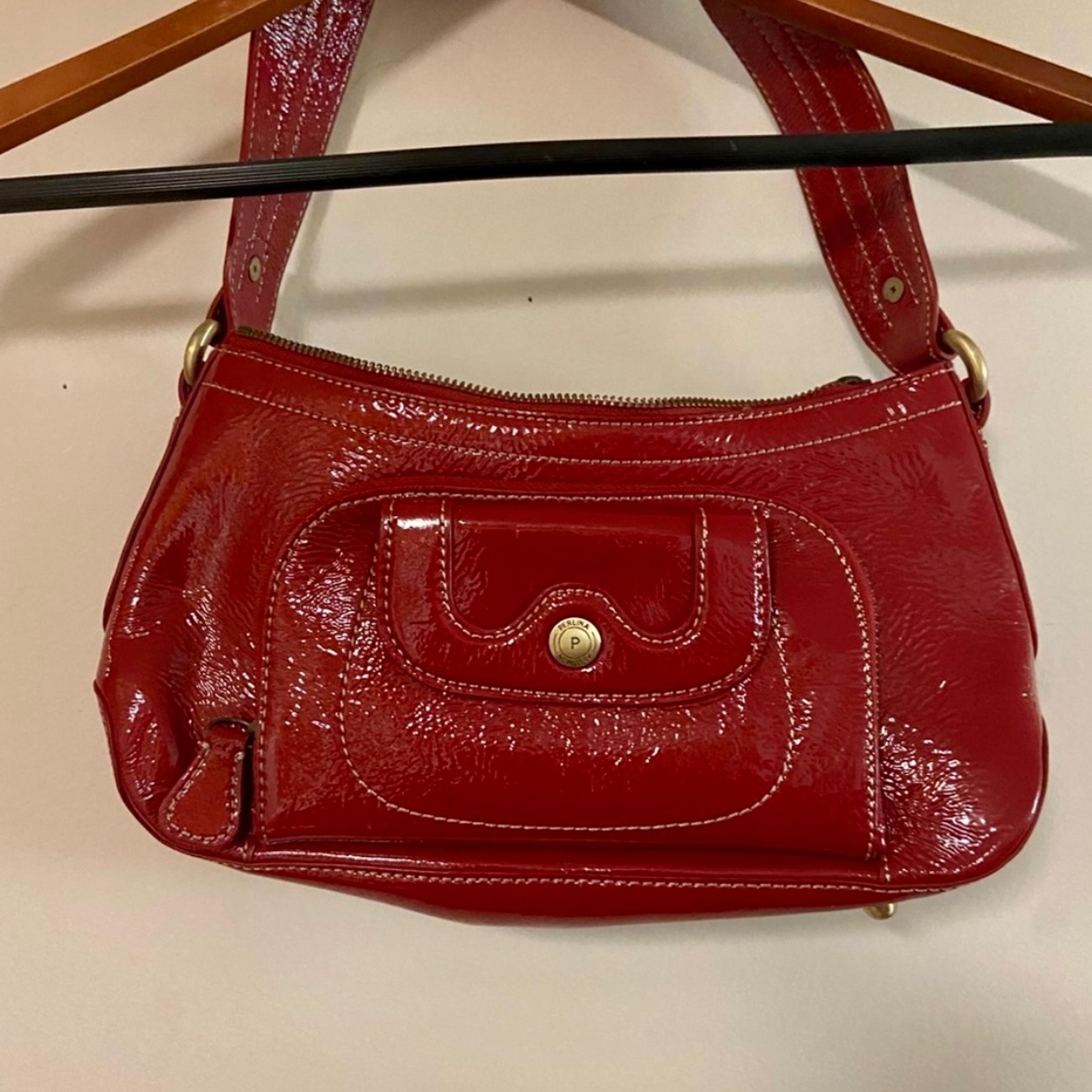 Perlina red Leather bag