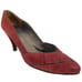 Vintage Charles Jourdan Paris Red Suede Leather Dress Pumps Women 9 Retro France