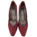Vintage Charles Jourdan Paris Red Suede Leather Dress Pumps Women 9 Retro France
