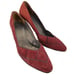 Vintage Charles Jourdan Paris Red Suede Leather Dress Pumps Women 9 Retro France