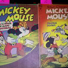 Antique collectors 1950s original Mickey mouse comic books two items