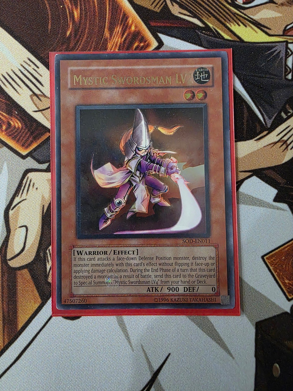 Yugioh Mystic Swordsman LV2 ULT Rare 1st Ed SOD-EN011 NM