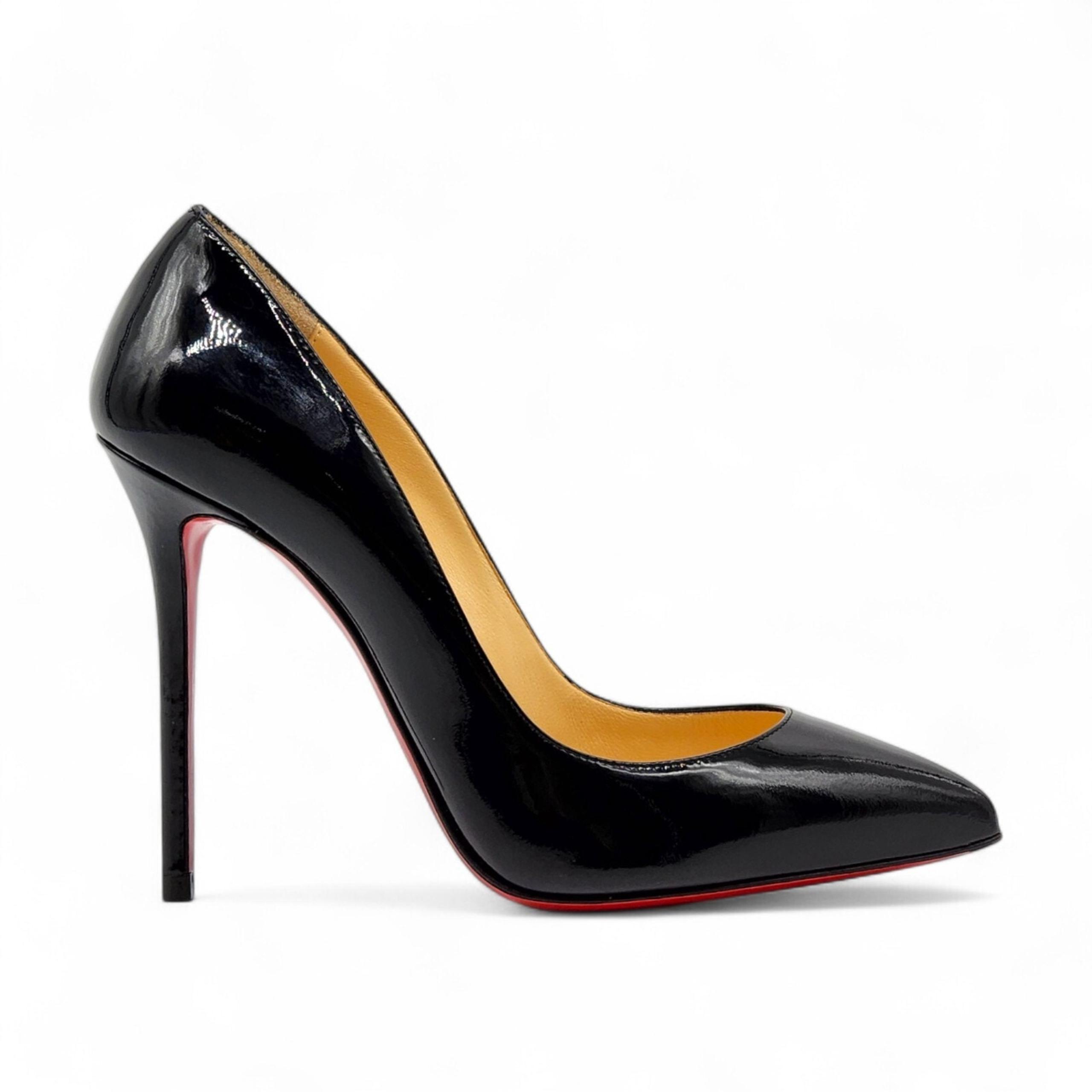 Christian Louboutin Patent Leather Kate 100mm Pumps Black EU 40.5 US 10 NWB $845