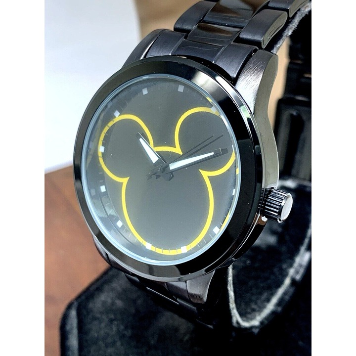 Disney Mickey Mouse Women's Watch W001989 Quartz Black Stainless Steel 38mm