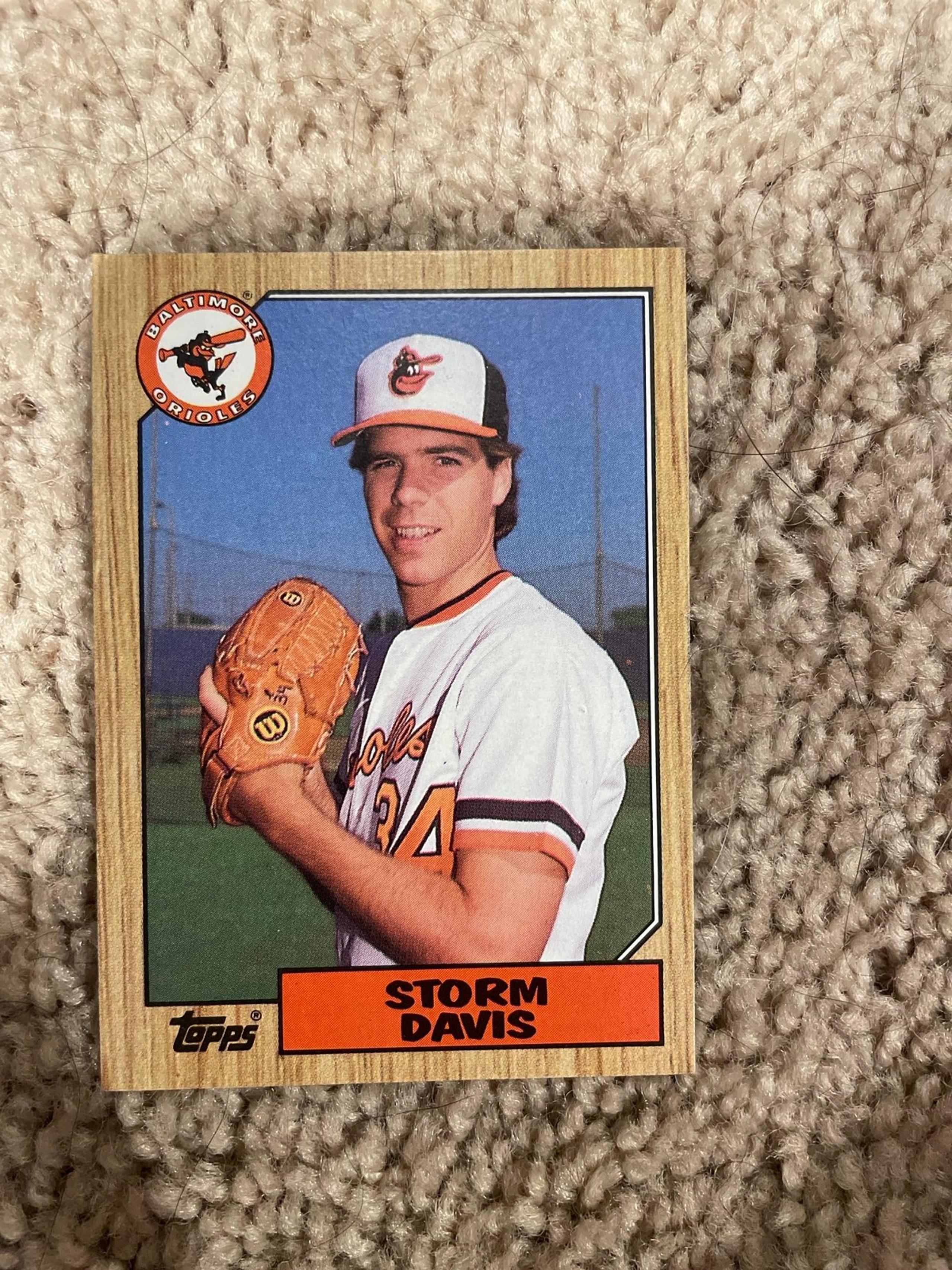 Storm Davis Baseball Topps Trading Card 1987