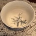 222 Fifth Porcelain China Soup/Cereal Bowls; Adelaide Grey/Off-White Floral; New