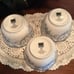 222 Fifth Porcelain China Soup/Cereal Bowls; Adelaide Grey/Off-White Floral; New