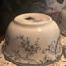 222 Fifth Porcelain China Soup/Cereal Bowls; Adelaide Grey/Off-White Floral; New
