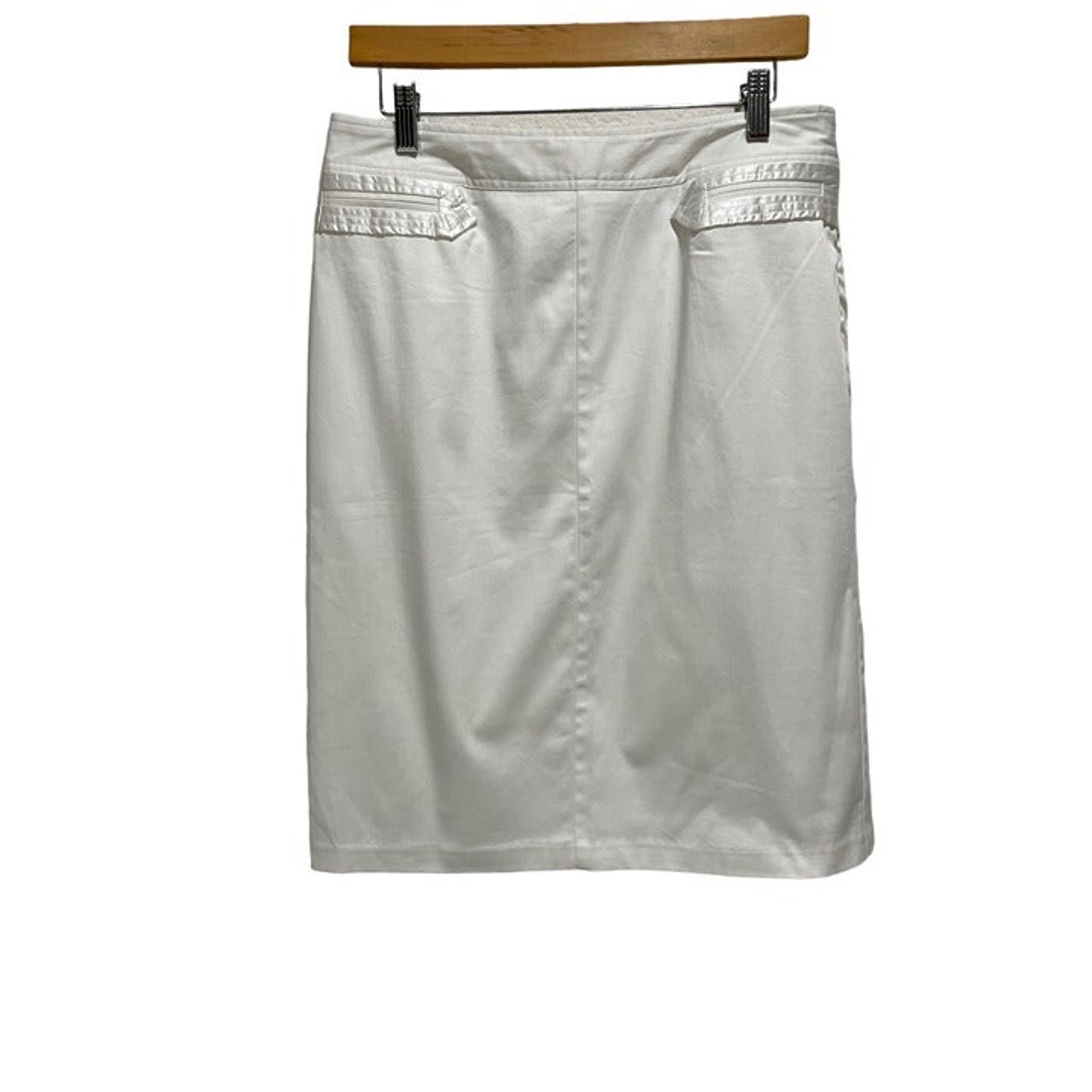 KENAR White Lined A-line Skirt Size 8