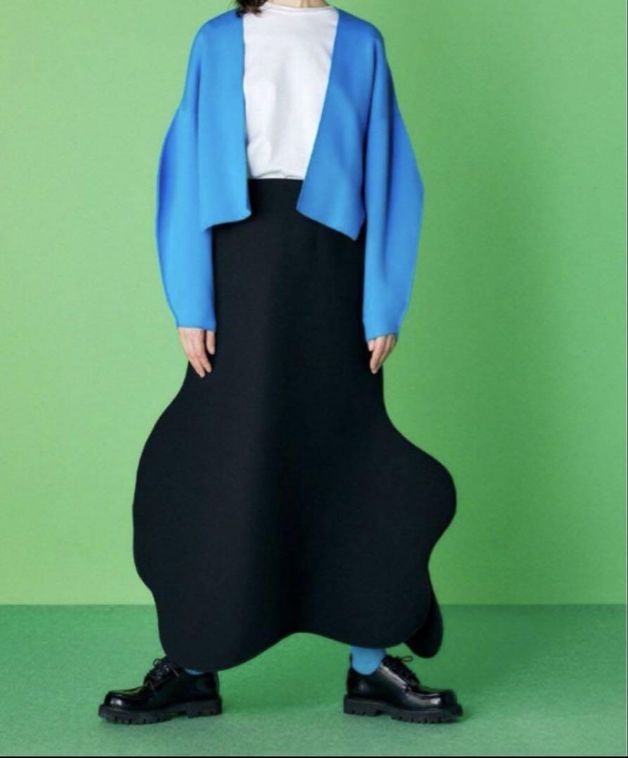 本格派ま！ Georgette Enfold Bonded Skirt Wave SKIRT WAVE スカート