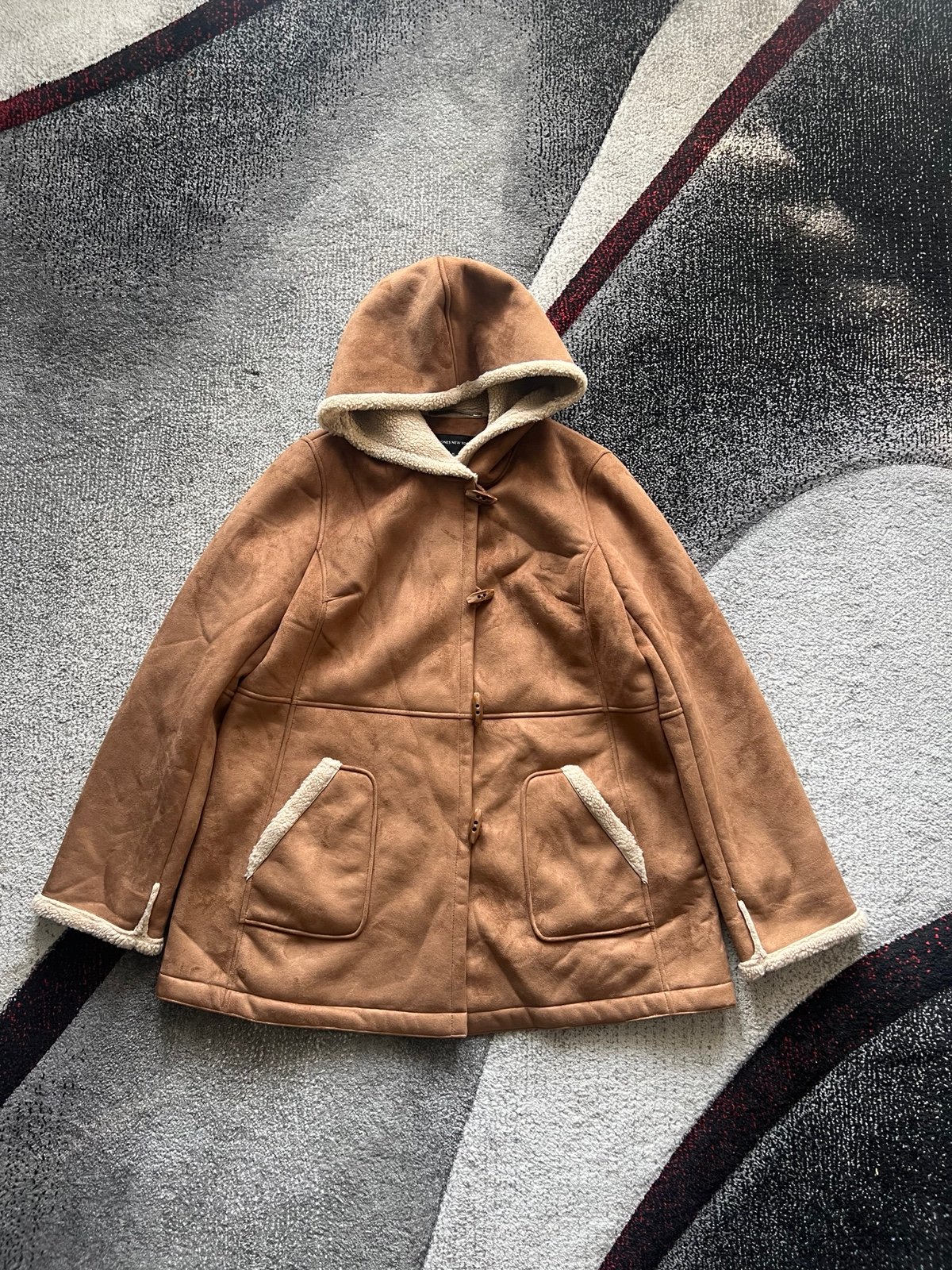 Jones New York Faux Sherpa Lined Coat
