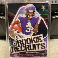 Jordan Addison 2023 Donruss Optic Black Pandora Rookie Recruits SSP 03/25