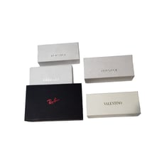 Lot Of 5 Gift Boxes Luxury Cardboard Rectangle Empty Valentino Verscace Rayban