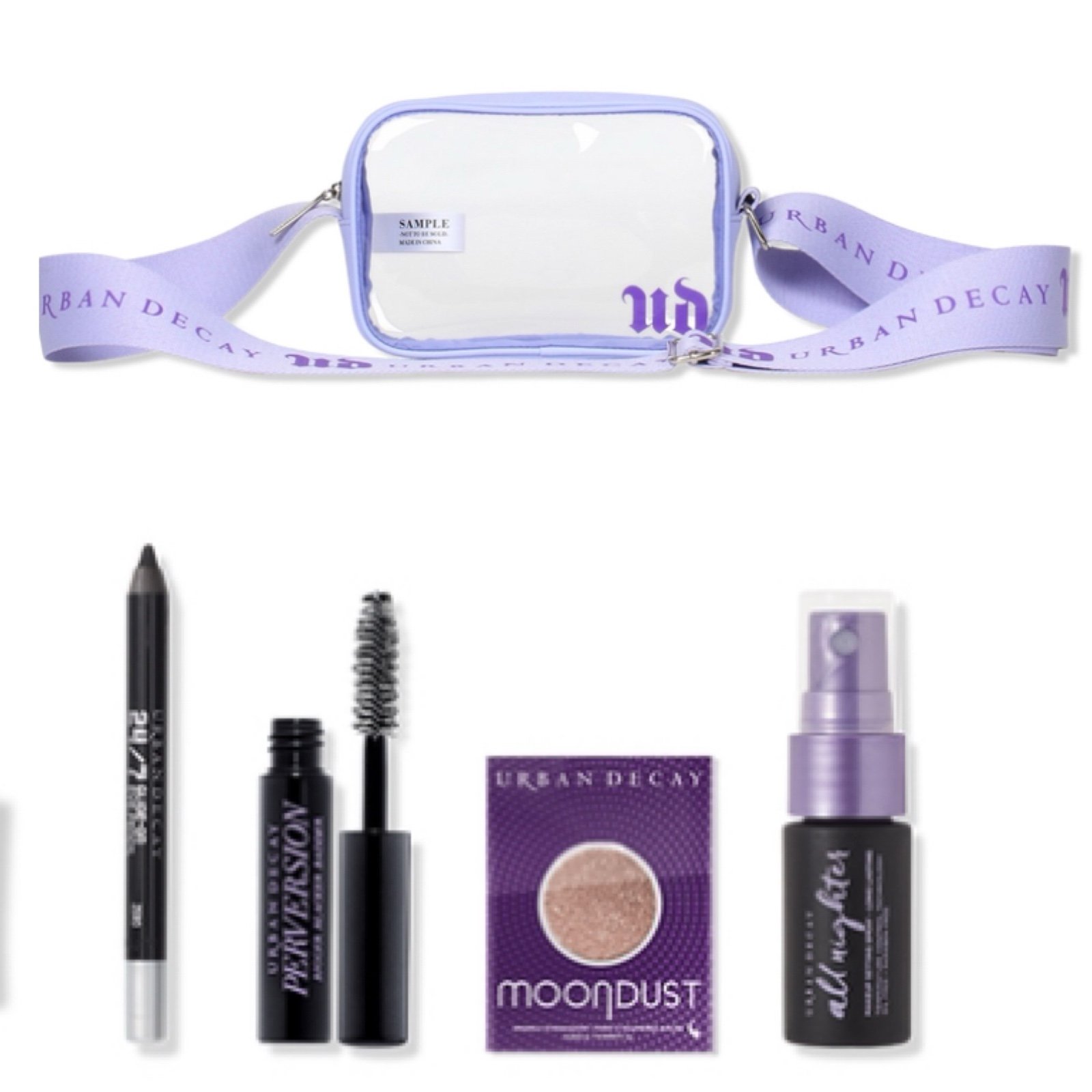 Urban Decay 5 pieces make up set & stadium bag