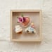 Wedding Bells Shadow Box, Hand Felted Bridal Shower Charms, Handmade Nuptial Acc