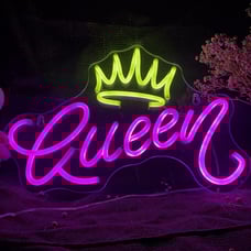 Crown Neon Signs for Wall Decor, Neon Led Light Sign Decor, Queen Led Sign