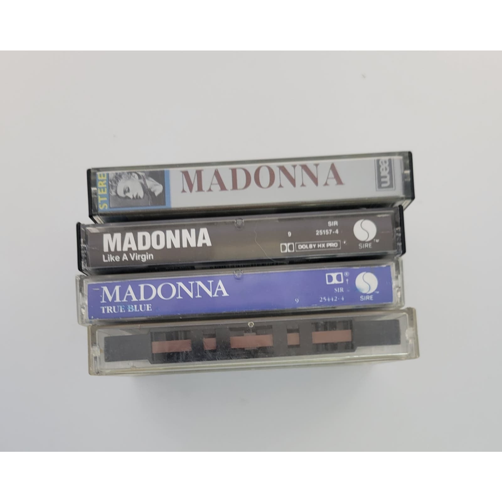 Madonna Cassette lot of 4 Lucky Star - Like a Virgin - True Blue - Vogue Single