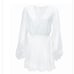 Anna Cate White Caelynn Smocked Long Sleeve Mini Dress |S