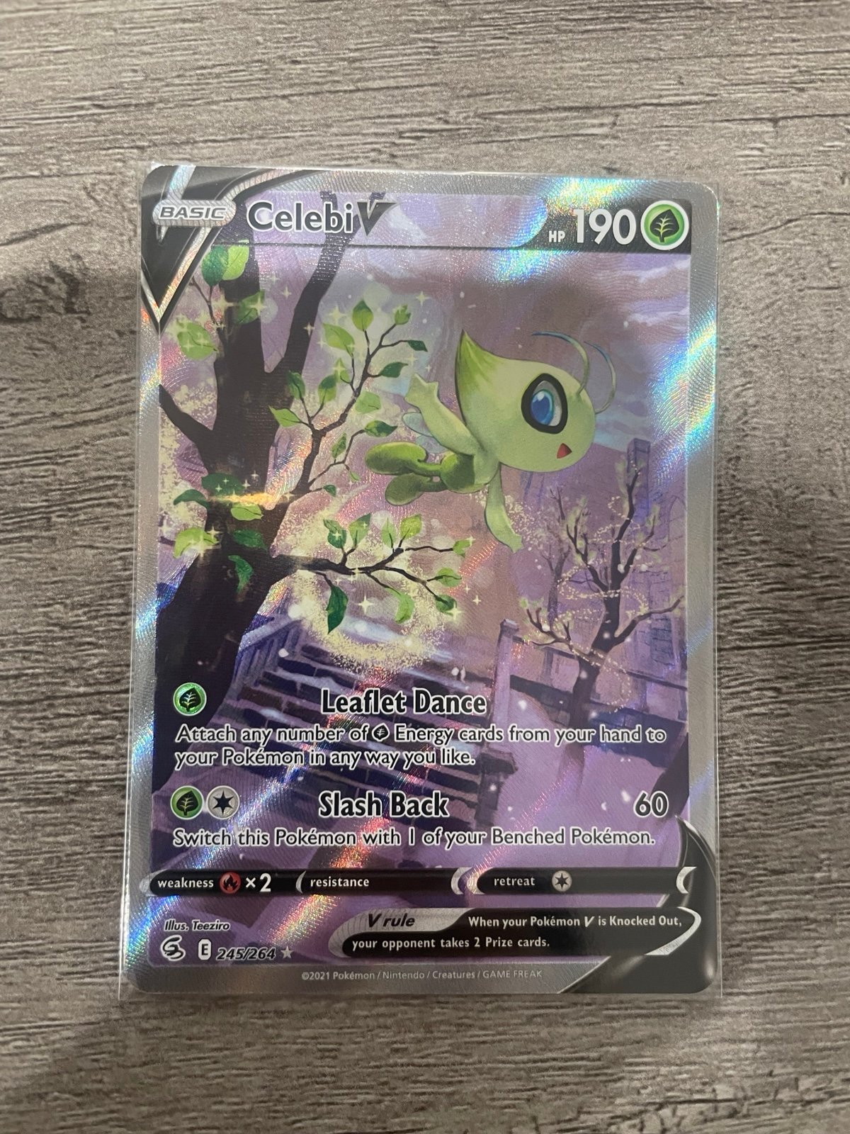 Pokemon Celebi V alt art Near Mint Pack Fresh - Fusion Strike 245/264