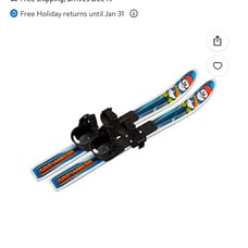 Whitewoods Snowman 70cm Cross Country Backyard Ski Set, Ages 2-4, No Poles