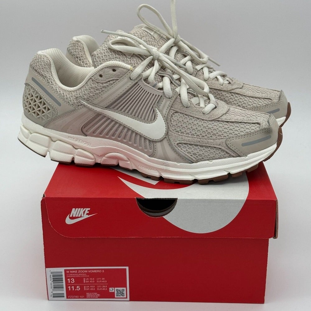 Nike Vomero 5 Running Shoe Womens 13 Light Orewood Brown Sneaker Zoom FZ3780-101