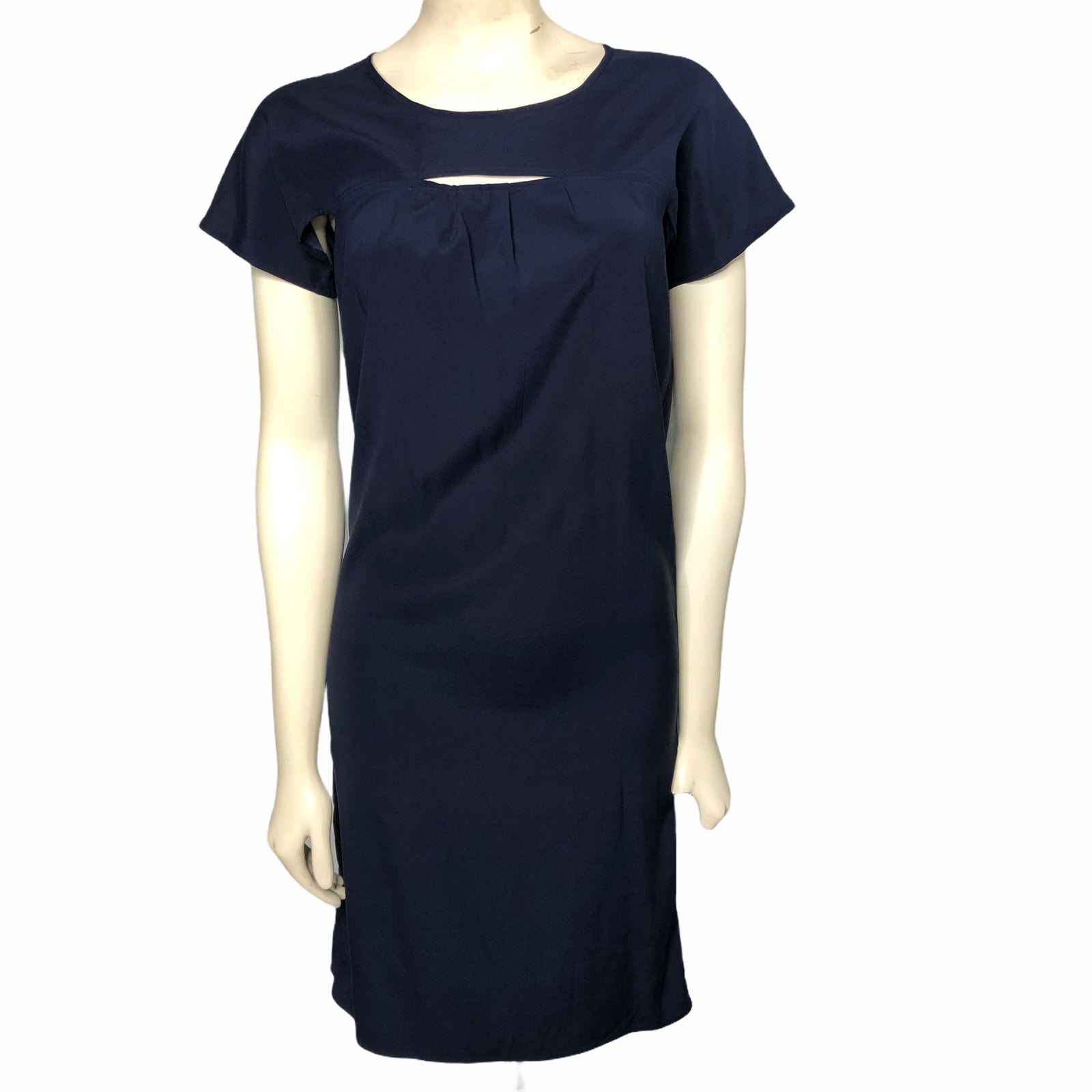 Zero + Maria Cornejo Navy Cut Out Dress