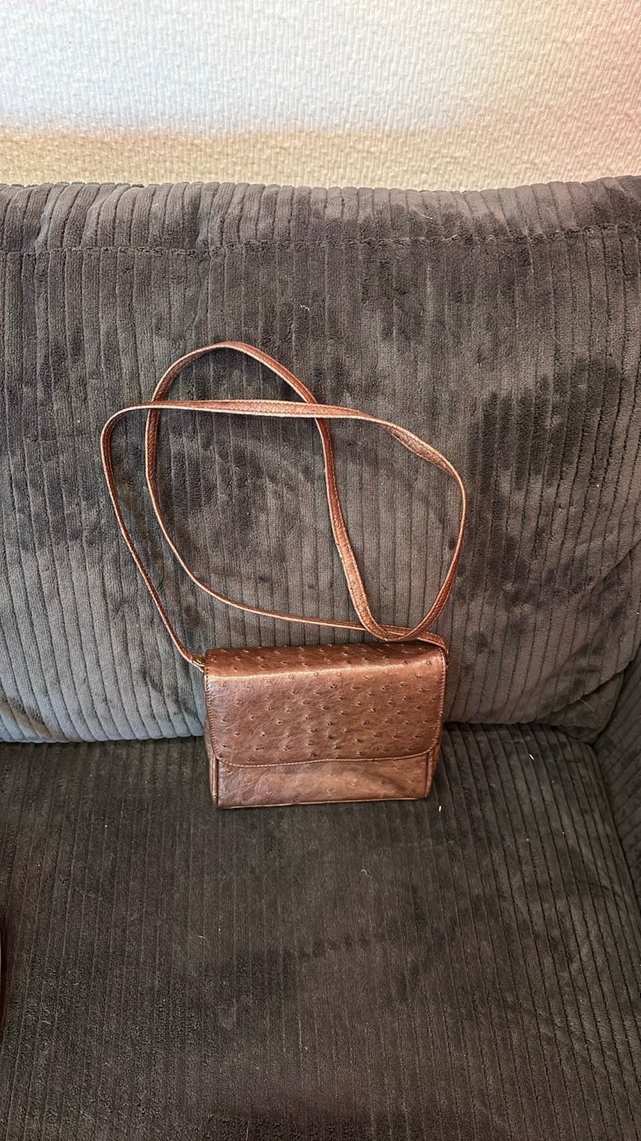 Vintage Ostrich crossbody bag