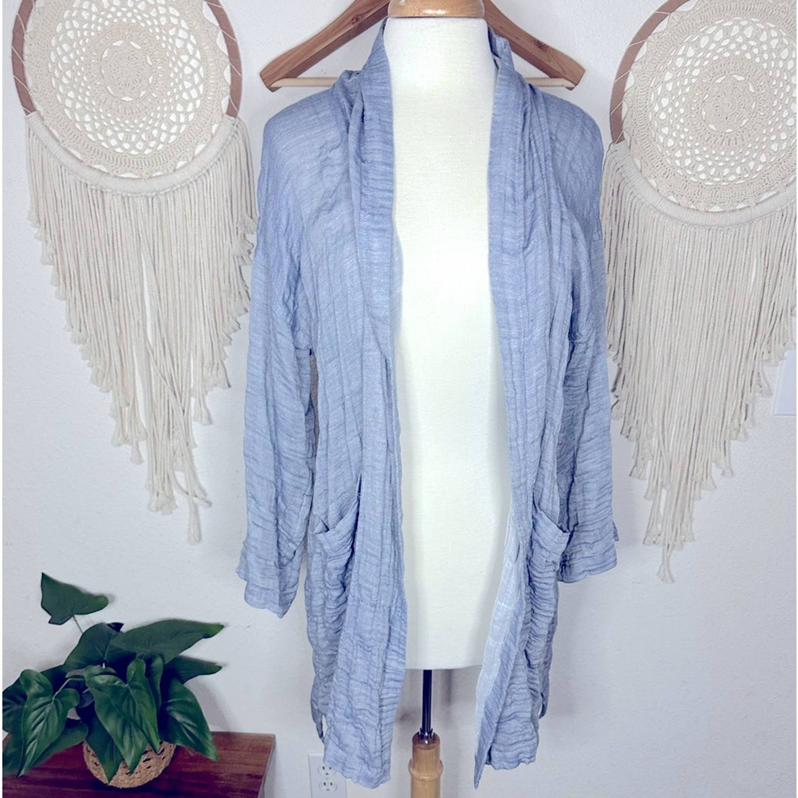 Eileen fisher lightweight organic cotton cardigan size S/M