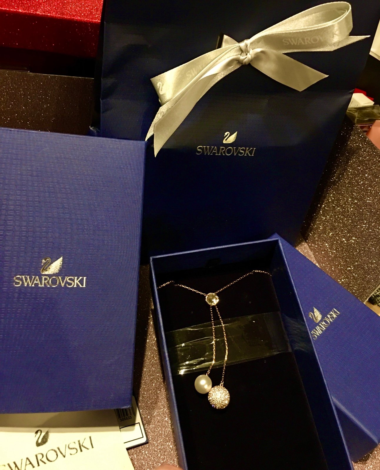 Swarovski long adjustable necklace