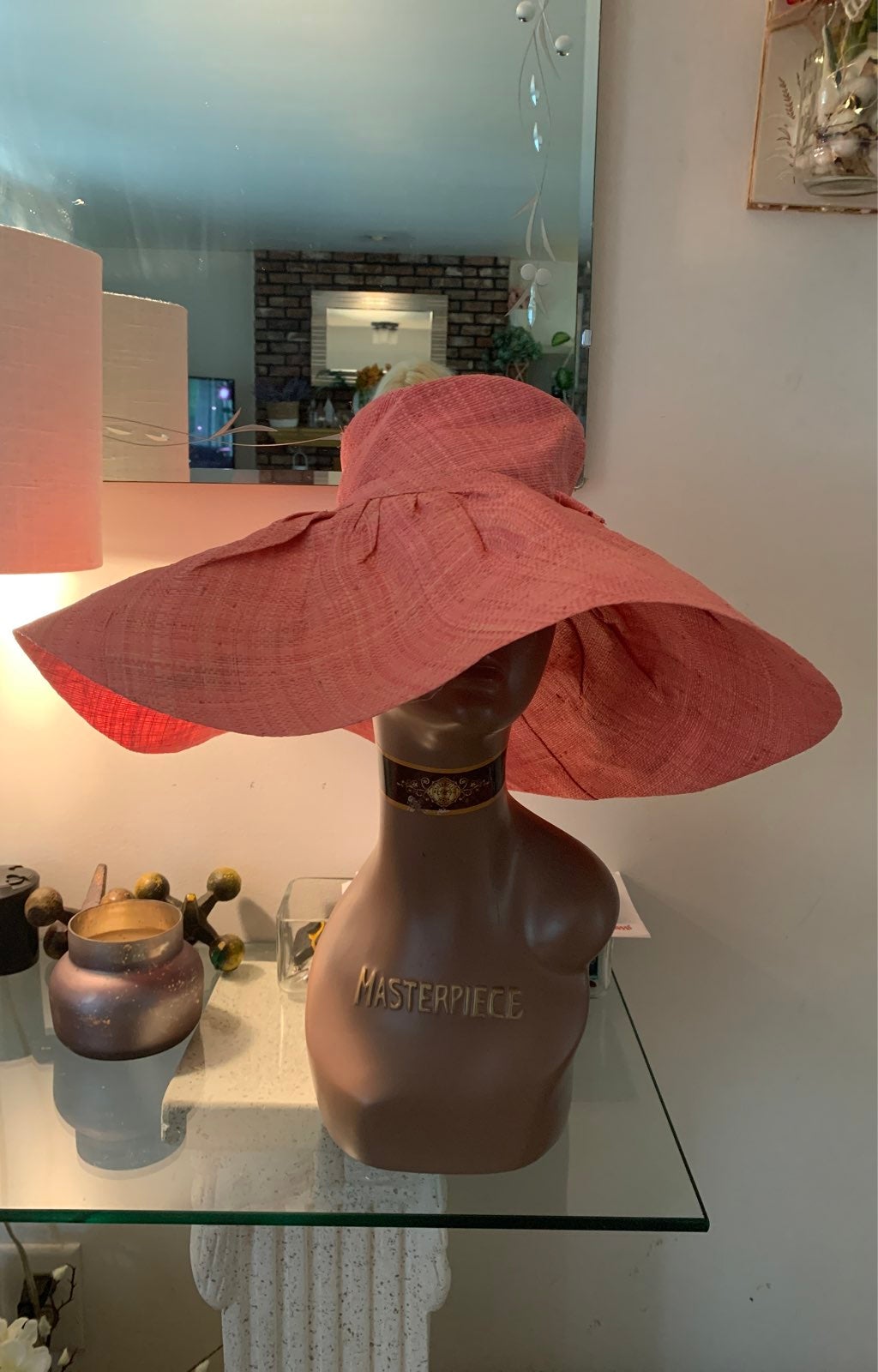 Vintage soft straw fitting hat