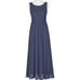 Azazie Farah Floor Length Mesh Bridesmaid Dress Stormy A2