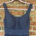 Azazie Farah Floor Length Mesh Bridesmaid Dress Stormy A2