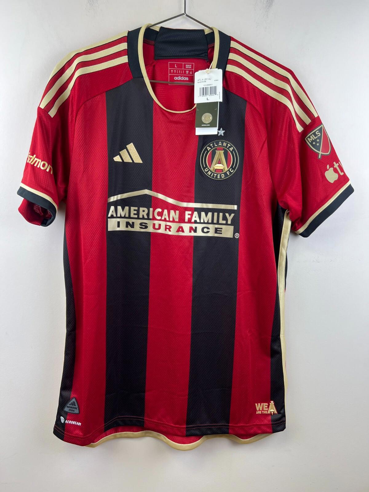 Atlanta United FC 2024 Authentic Home Jersey Adidas Size L NWT - Black & Red