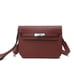 TIFFANY & FRED PARIS SAFFIANO LEATHER TWO-WAY MESSENGER BAG BURGUNDY