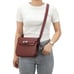 TIFFANY & FRED PARIS SAFFIANO LEATHER TWO-WAY MESSENGER BAG BURGUNDY