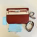 TIFFANY & FRED PARIS SAFFIANO LEATHER TWO-WAY MESSENGER BAG BURGUNDY