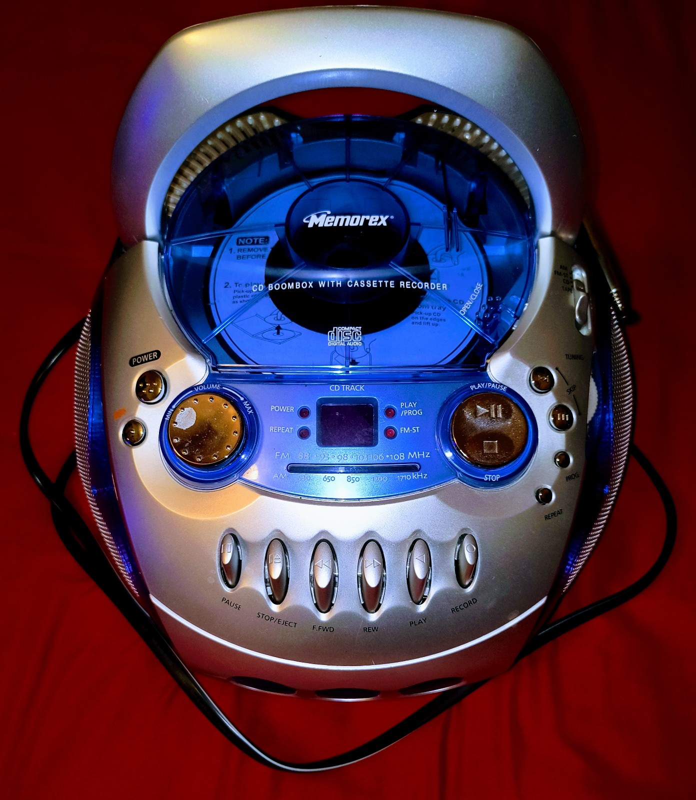 Memorex CD Cassette Boom Box Mint