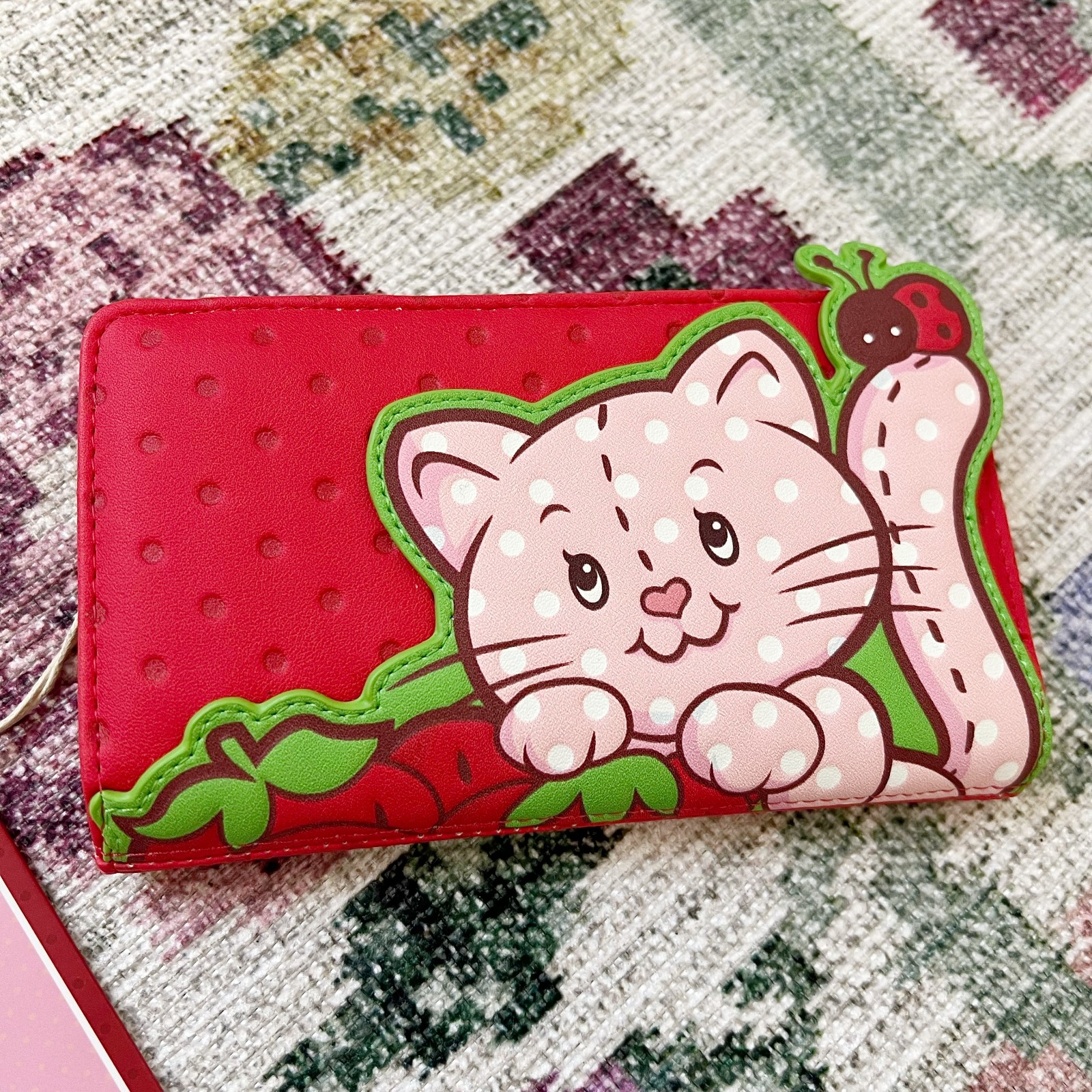 NWT Rare Loungefly Strawberry Shortcake Custard Cat Wallet Hard To Find