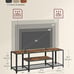 Modern TV Stand for TVs up to 65 Inches, 3-Tier Entertainment Center