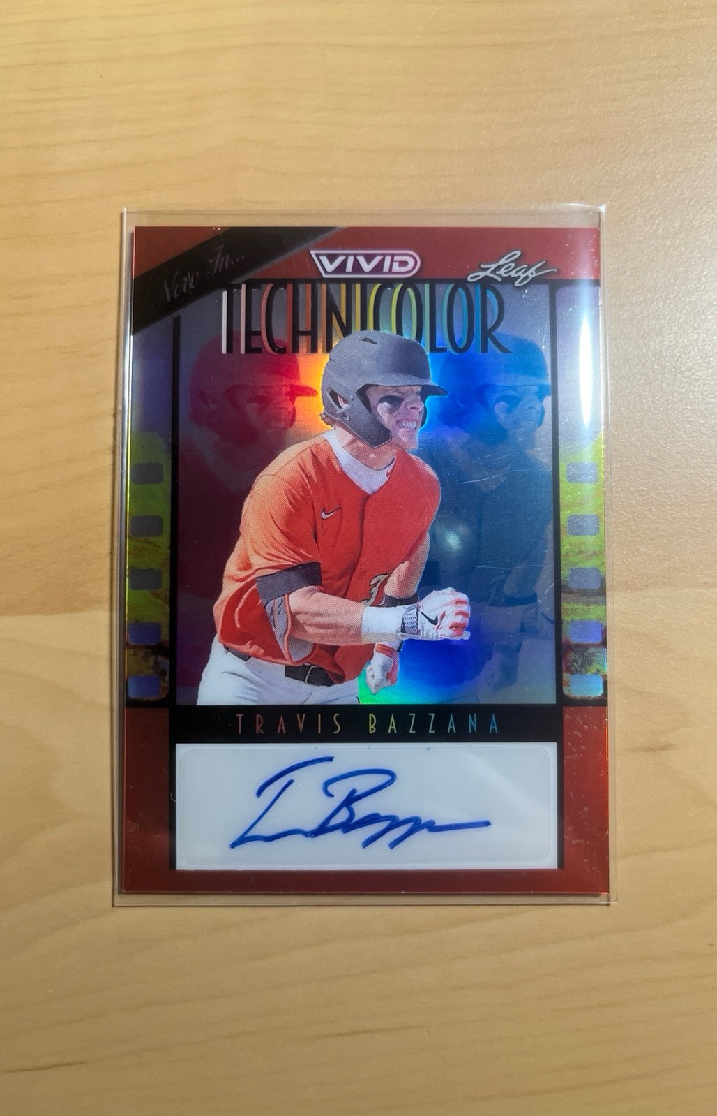 Travis Bazzana Vivid Technicolor Autograph 8/8 MLB 1st overall Draft Pick