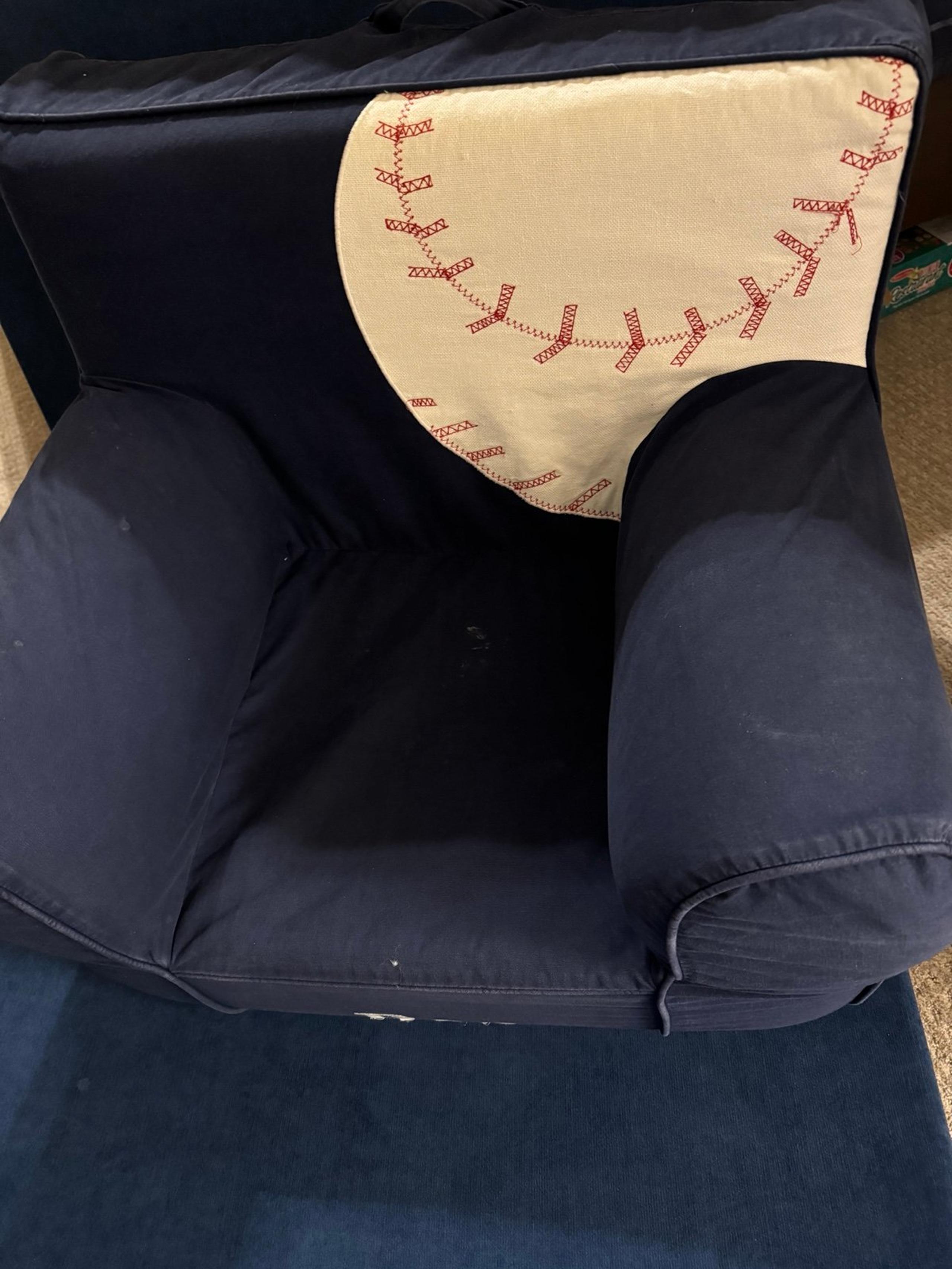 PBK Kids Size Navy Blue with Baseball and Ben monogrammed COVER ONLY