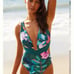NEW Anthropologie Water's Edge Mira Banded One-Piece Swimsuit LARGE