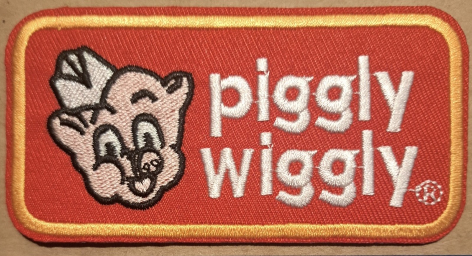 Piggly Wiggly embroidered Iron on patch 6 pcs.
