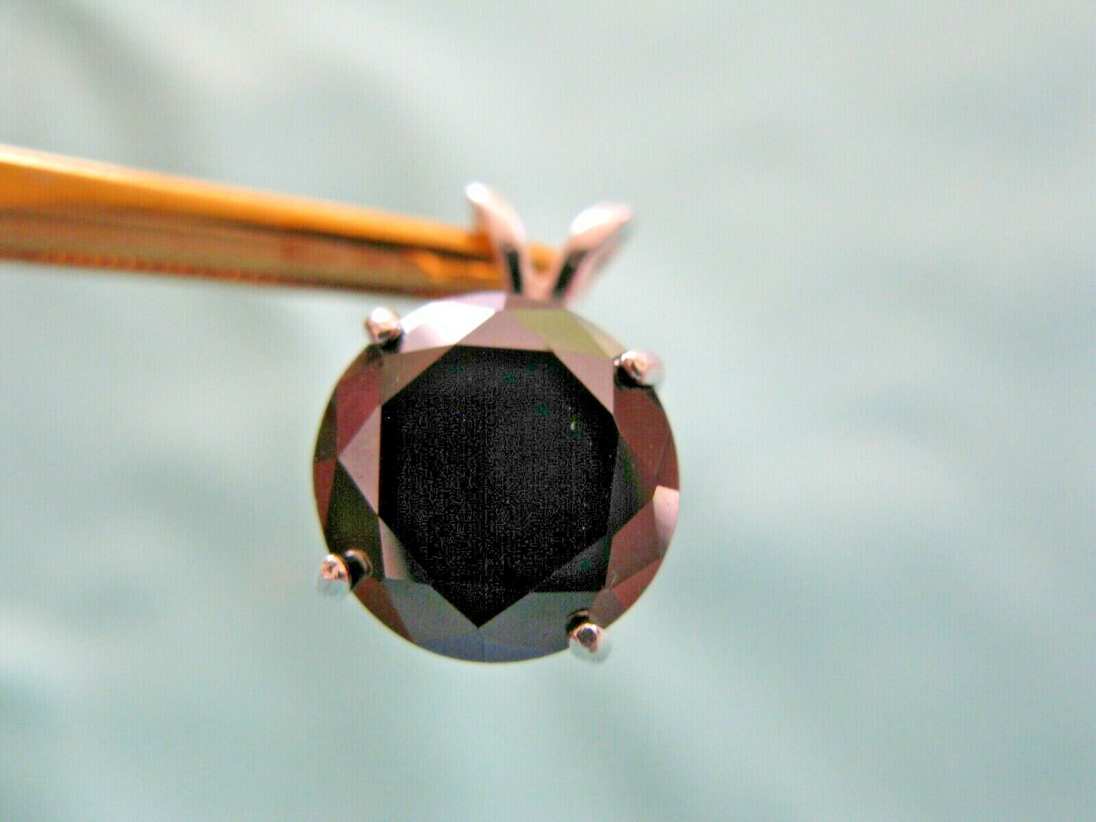 2.73ct NATURAL BLACK DIAMOND NECKLACE,FREE DIAMOND TESTER,CERTIFI CATE,PENDANT