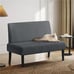 2 Seater Armless Mini Small Sofa Corduroy Compact Loveseat Couch for Small Space