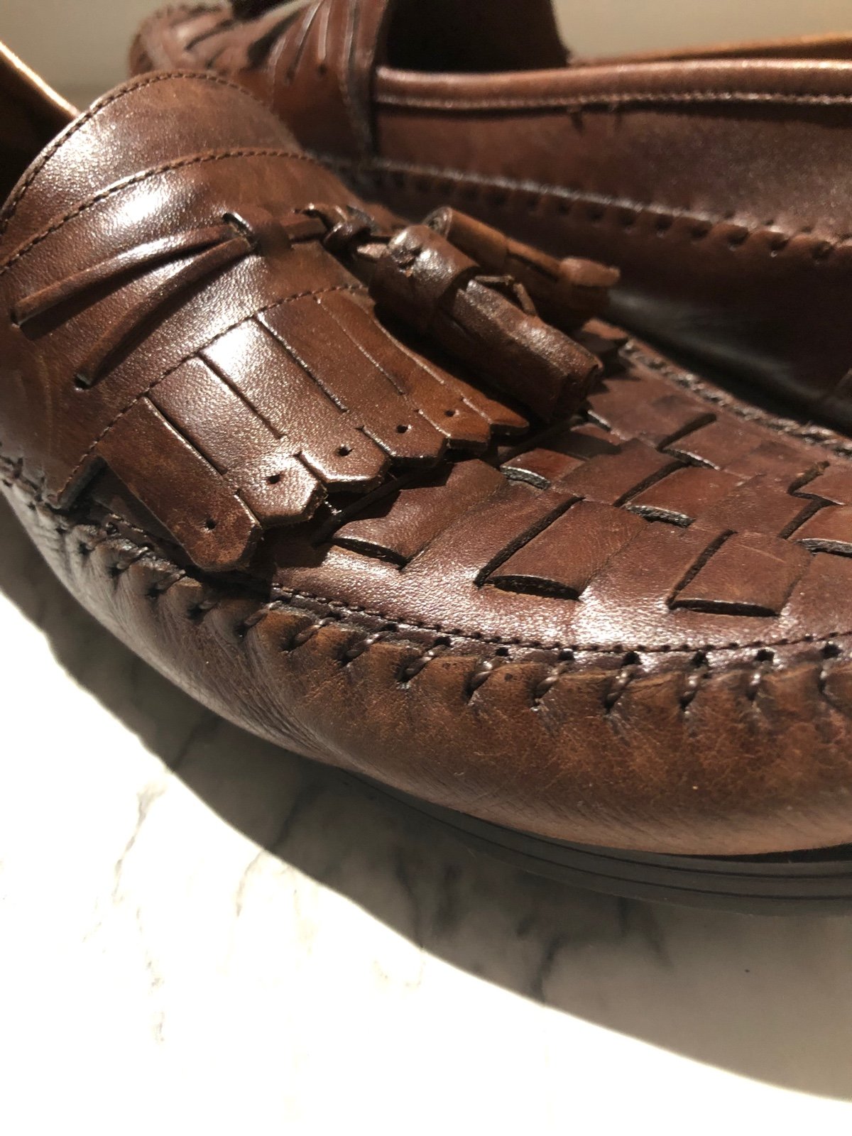 LOAFERS LEATHER MEN’S EARTH SHOES. MADE IN BRAZIL SIZE 13 D.