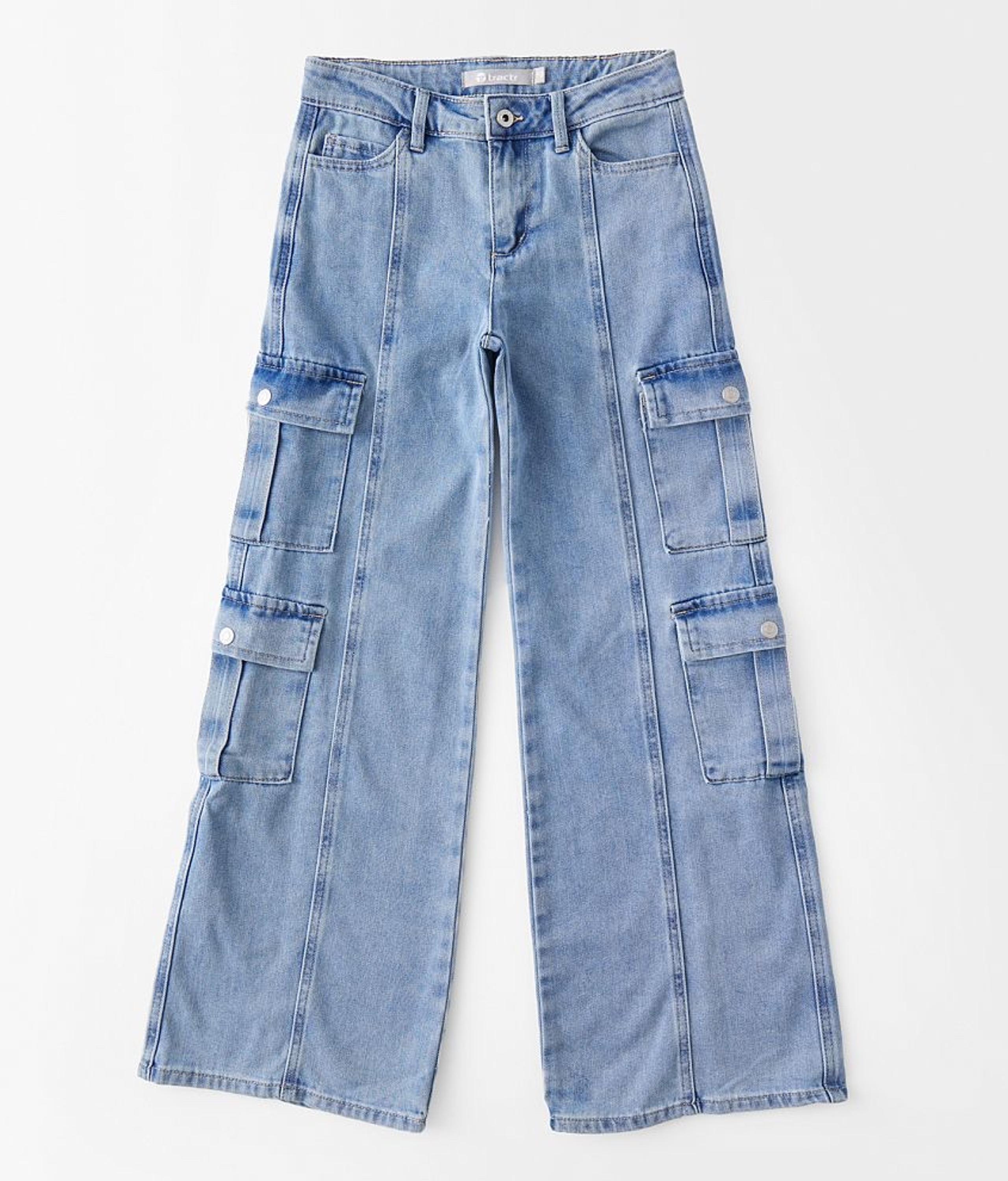 Tractr- High Rise Cargo Stretch Jean 14 Girls