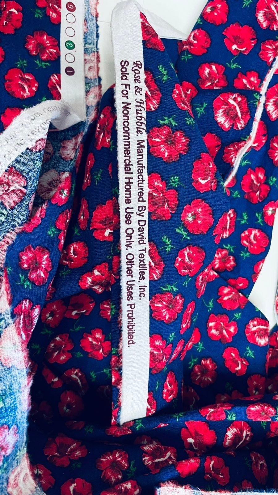 Rose & Hubble  Fabric By David Textiles, Inc - detail