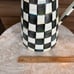 NWOT Mackenzie Childs Courtly Check Enamel Practical Pitcher - Large