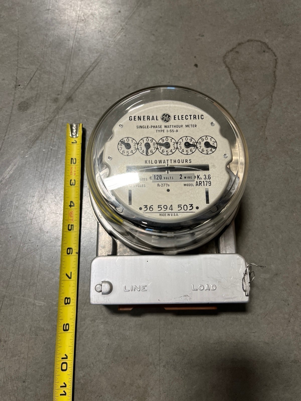 General Electric Single Phase AR179 Watthour Meter